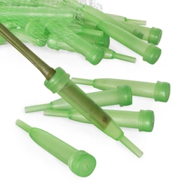 Royal Imports Floral Water Tubes/Vials for Flower Arrangements - Green - 4" (1/2" Opening) - Extendable Style - 100/Pack - w/Caps