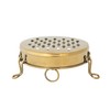 Creative Co-Op Round Stainless Steel Footed Grater, Gold Finish