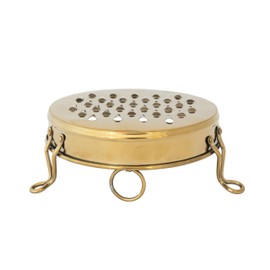 Creative Co-Op Round Stainless Steel Footed Grater, Gold Finish