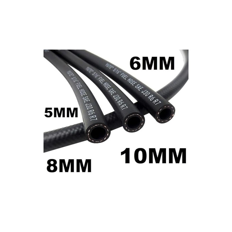 MAIL MORE Fuel Pipe - Braided Rubber Petrol/Diesel/Water Hose -