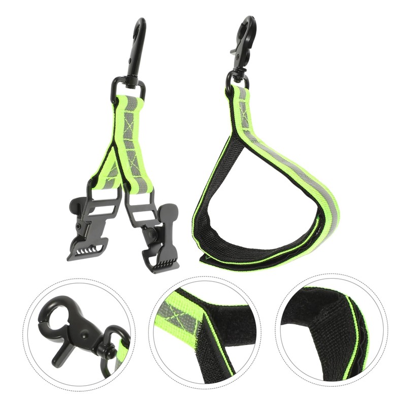 Sosoport 2pcs Reflective Firefighter Glove Straps Safety Clips for Gloves