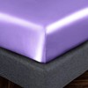 Homiest Lavender Satin Fitted Sheet Queen Size Fitted Bed Sheet,