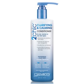 GIOVANNI 2chic Clarifying & Calming Conditioner, 24 oz. - Lemon Balm & Squalane Balance & Hydrate, Color Safe, Paraben Free, Lauryl & Laureth Lauryl & Laureth Sulfate Free, Vegan Friendly