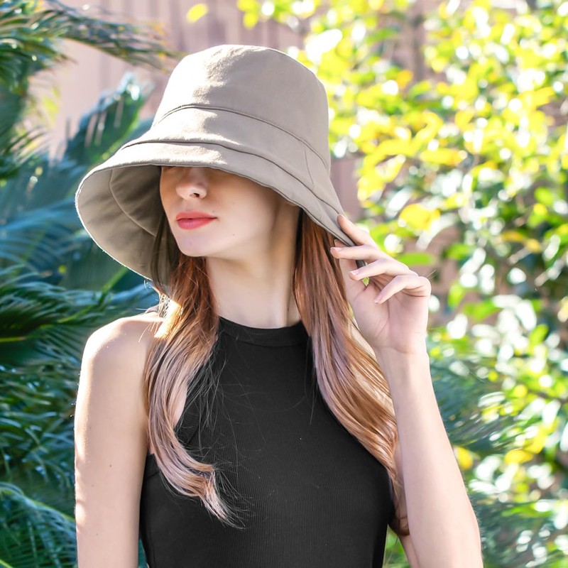 QUEENHEAD Women's Hat, UV Protection, 100% Light Blocking, Large Size,