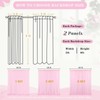 Sheer Curtain Drapes 10ft x 8ft Pink Chiffon Fabric Backdrop