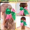 4Pcs 8'' Witch Hair Accessories Glitter Leather Pink and Green