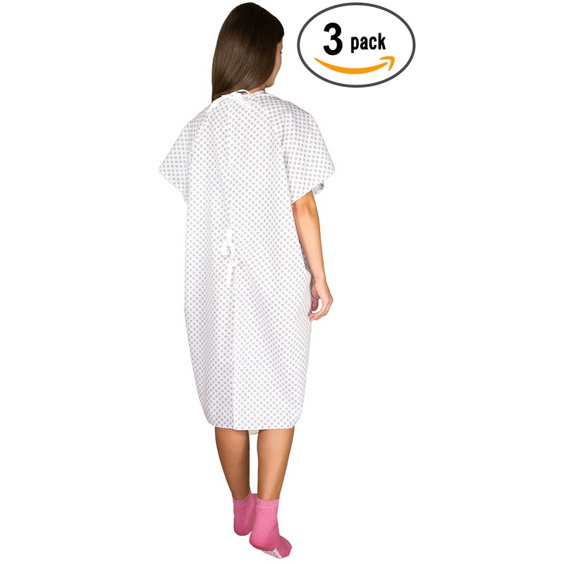 Careoutfit Hospital Gown Back Tie - Blue or White -