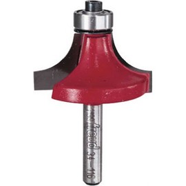 Freud 1/2" Radius Rounding Over Bit, 1/4" Shank (Quadra-Cut) (34-116) Perma-SHIELD Coating Red