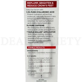 L'Or√©al  Revitalift Derm Intensives Brightening Eye Serum 0.67oz Lot of 2
