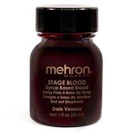 Mehron Makeup Stage Blood with Brush (1 oz) (DARK VENOUS)