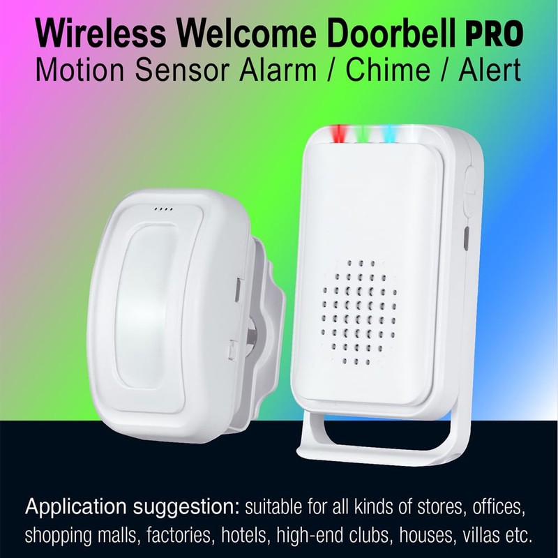 Motion Sensor Detector Entry Alert Alarm, Shop/Store/Office/Home Home Security Welcome