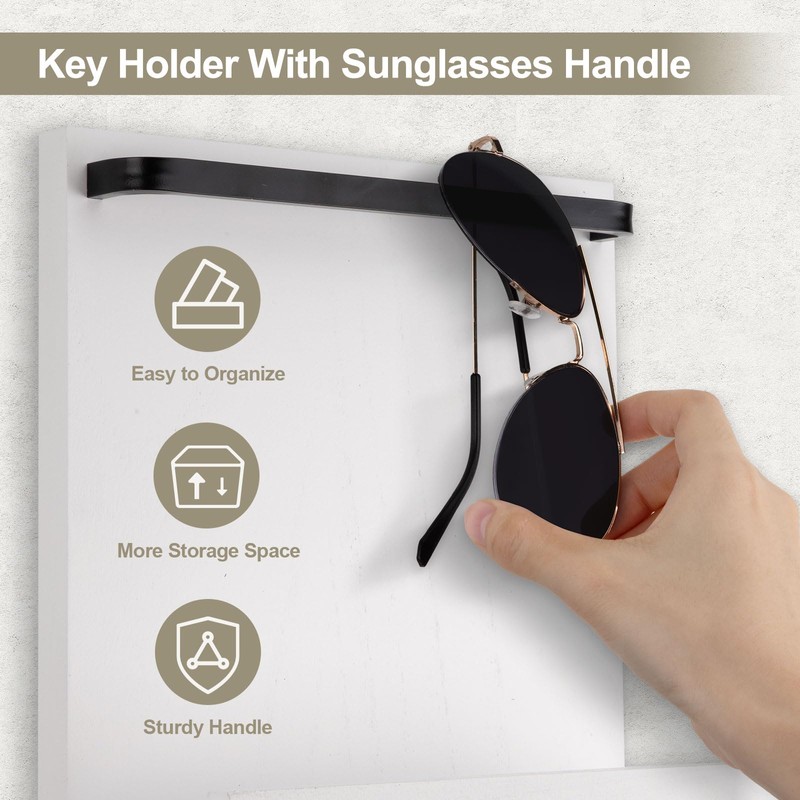 Lucundm Key Holder Wall Mount, Key Holder for Wall with