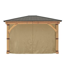 APEX GARDEN Replacement 4-Side Curtain for 11 ft. x 13 ft. Meridian Gazebo (Beige)