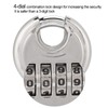 Stainless Steel Password Round Padlock Key 70mm thickened 9, 5mm