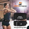 ProFitness 4 Inch Wide Weight Lifting Belt (Medium, Black/White)