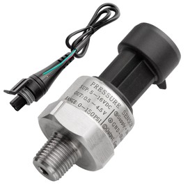 Ronybuy 150 Psi Fuel Oil Pressure Transducer Sensor Sender 1/8" -27 NPT Thread with Harness Kit for Oil Fuel Air Water, Stainless Steel 0-150 Psi Sensor Pressure Transmitter