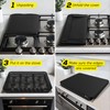 FLASLD Fireproof Gas Stove Burner Cover Soft Fabric Mat -