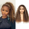 MOMOSHERO 360 Wig Human Hair Full Lace Deep Wave Honey