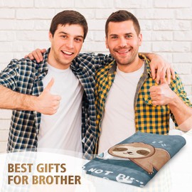 Funny Gifts for Brother, Brother Birthday Gifts, Brother is Charging Sloth Blanket, Gifts for Brother Adult, Brother Gifts for Fathers Day Christmas, Soft Throws Blanket for Brother 60" x 50"