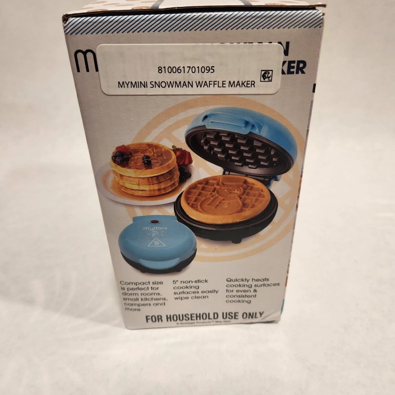 My Mini Waffle Maker New! Limited Edition Snowman. 5” Plate