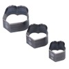 3Pcs Crown Shape Leather Punching Die Set Cutting Knife Kit