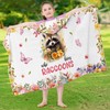 Raccoon Hooded Bath Towels for Girls,Soft Cotton Swimming Shower Beach