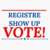 LAD Studio Register Show Up Vote 2022 Election Sticker Bumper