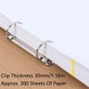 Pack of 5 2 Ring Binder Mechanism, D-shaped Metal Clip,