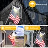 Solar Flag Pole Light, Bright Warm White 3000k Flagpole Light