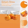 Whaline 16Pcs Orange Plastic Tablecloth 4 Orange Rectangle Table Cover