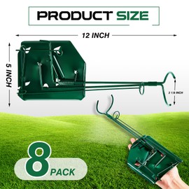 Qualirey 8 Pack Mole Gopher Trap Ground Galvanized and Oil Hardened Steel Animal Reusable Gopher Vole Traps for Outdoor Lawn Garden Yard Farm (Green)