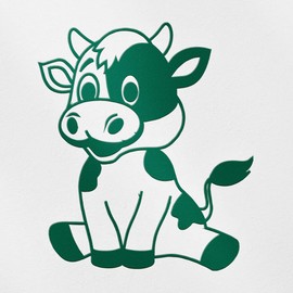 Transparent Decal Stickers Of Happy Cartoon Cow (Green) Premium Waterproof Vinyl Decal Stickers For Laptop Phone Accessory Helmet Car Window Mug Tuber Cup Door Wall Decoration USCSKUS00s274GR090622