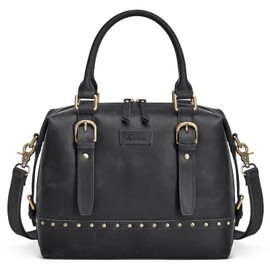 S-ZONE Genuine Leather Crossbody Bag Satchel Shoulder Handbags for Women