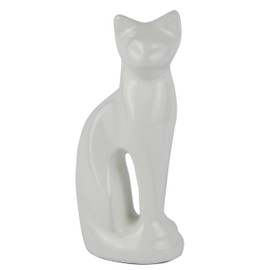 METLYN Cat Urns for Ashes - Pet Memorial Cat Urn Cat Memorial Gift, Pet Urn for Cat Ashes Keepsake Pet urns for Cats Ashes, Pet Ashes Urn, Pet Cremation Urn (White)