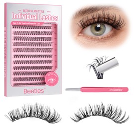 Beetles Lash Clusters 30D 40D Eyelash Clusters 280pcs Individual Lashes 10-16mm Cluster Eyelash Extensions D Curl False Eyelashes DIY Wispy Cluster Lashes (C026, 30D 40D, 10-16mm)