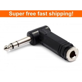 Hosa GPP-273 1/4 inch TRS Female to 1/4 inch TRS Male Right Angle Adapter-NEW