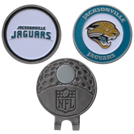 Team Golf Men,Unisex-Adult,Women 31347 Jacksonville Jaguars Cap Clip with 2 Golf Ball Markers, Multi Team Color, One Size