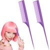 2 Pieces Rat Tail Combs Carbon Styling Comb Fiber Anti