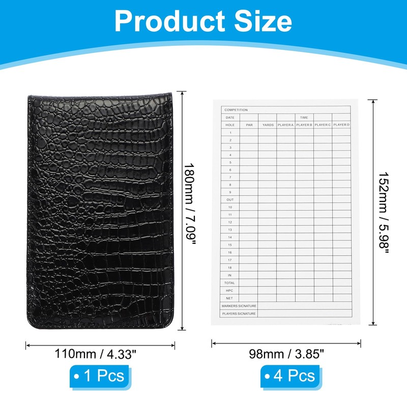 PATIKIL Golf Scorecard Holder, Leather Yardage Book Cover Golf Leather