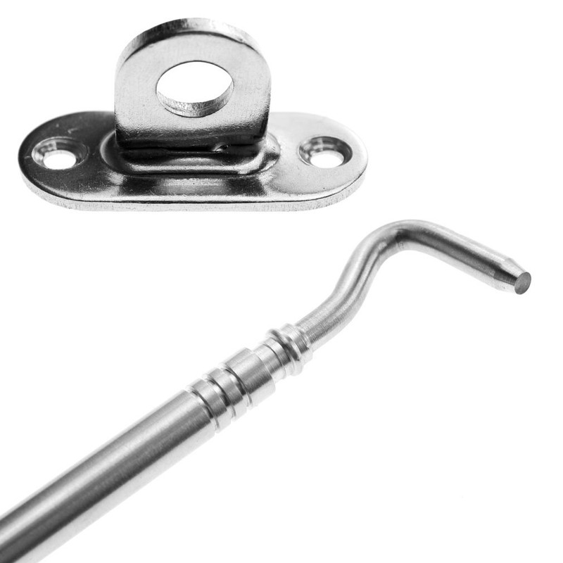 8" 10mm Dia Cabin Hook and Eye Shed Gate Door