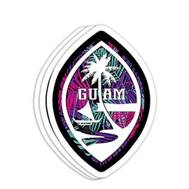 Guam Seal - Guam Gift Decorations - 4x3 Vinyl Stickers, Laptop Decal, Water Bottle Sticker (Set of 3)