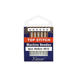 Klasse Needles Klasse Topstitch 80/12 6 Needles 5 Cassettes, Silver