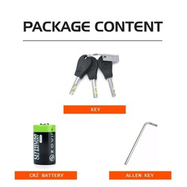 ZOVII Alarm Disc Lock - Motorcycle Security with Double Locking Technology to Counter Crowbar and Screwdriver Leverage Attacks - Security Level 10 - Lock Pin Diameter 10mm (Black)