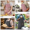 NLUS 2 Pack Kitchen Cooking Aprons, Adjustable Bib Soft Chef