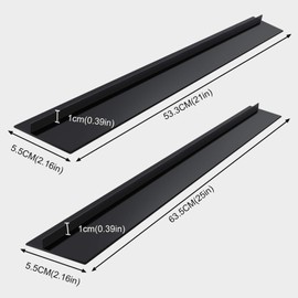 Cubierta de Silicona para Estufa de Cocina, 2pcs/set Cocina Silicona Estufa Contador Gap Tapa Resistente al Calor Ancho Largo Gap Filler Derrames Sellos (Negro 21in)