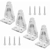 4pcs Hold Down Brackets with Screws Clear Color Bottom Rail