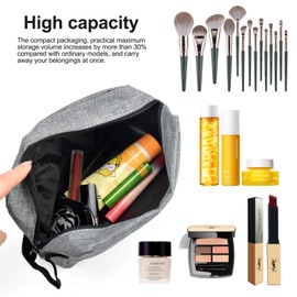 Reise Kulturbeutel, Leichter Kosmetiktasche mit Griff, Tragbare Make-up Tasche für Damen und Herren, Kulturtasche für Toilettenartikel Zubehör, Waschtasche für Reisen Geschäftsreise (Blau)