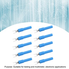 J.20015 Conector de Cable de Pala de Horquilla Aislado Terminal de Crimpado Eléctrico, Inserción de Conversión de Tipo Y Tipo U de 4 Mm con Conector de 4 Mm, Adaptador de