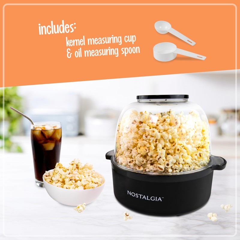 Nostalgia Non Stick Stirring Popcorn Maker for 24 Cups of