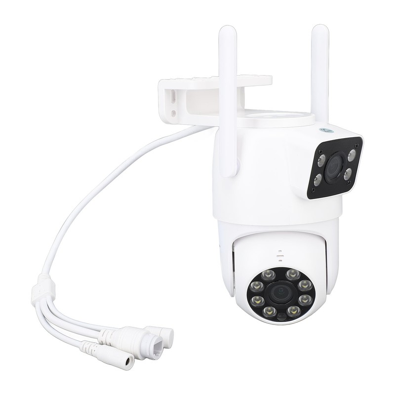 PTZ Security Camera WiFi Dual Lens 4MP Night Vision Motion